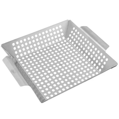 Kaluns Grill Basket, Heavy Duty Stainless Steel Grilling Basket For Vegetables And Meat 1 Kaluns Grill Basket, Heavy Duty Stainless Steel Grilling Basket For Vegetables And Meat