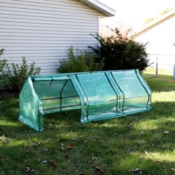 Sunnydaze Decor Sunnydaze Outdoor Portable Slanted Top Plant Shelter Mini Cloche Greenhouse With Zipper Doors - 36" - Green 18 Sunnydaze Decor Sunnydaze Outdoor Portable Slanted Top Plant Shelter Mini Cloche Greenhouse With Zipper Doors - 36" - Green -Sunnydaze Decor Store GUEST c38dd9f1 ecdb 4271 a10d 66d9bb061899