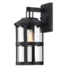 Glass Outdoor Wall Light Black - Wellfor