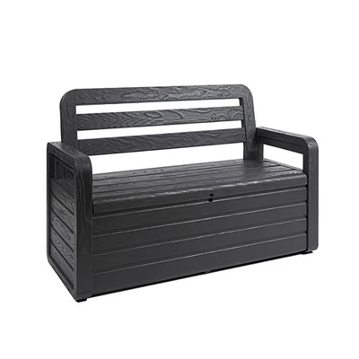 Toomax Foreverspring UV Weather Resistant Lockable Box Chest Bench For Outdoor Pool Patio Furniture And Deck Storage Bin, 70 Gallon (Anthracite) 3 Toomax Foreverspring UV Weather Resistant Lockable Box Chest Bench For Outdoor Pool Patio Furniture And Deck Storage Bin, 70 Gallon (Anthracite) - Image 3