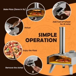 Costway Wood Pellet Pizza Oven Pizza Maker Portable Outdoor Pizza Stone W/ Foldable Leg 13 Costway Wood Pellet Pizza Oven Pizza Maker Portable Outdoor Pizza Stone W/ Foldable Leg -Sunnydaze Decor Store GUEST c5288141 6c37 4cf7 a4c6 2e13e86082f9