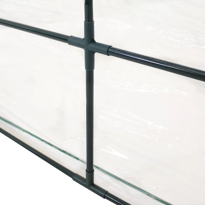 Sunnydaze Decor Sunnydaze Outdoor Portable Plant Shelter Mini Greenhouse With Double Zipper Doors And Cover - Clear 4 Sunnydaze Decor Sunnydaze Outdoor Portable Plant Shelter Mini Greenhouse With Double Zipper Doors And Cover - Clear - Image 4