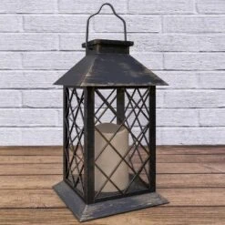 Hastings Home Solar Powered LED Lantern - Antique Bronze 8 Hastings Home Solar Powered LED Lantern - Antique Bronze -Sunnydaze Decor Store GUEST c7587f49 0eae 43fc a537 0cb379b7012e