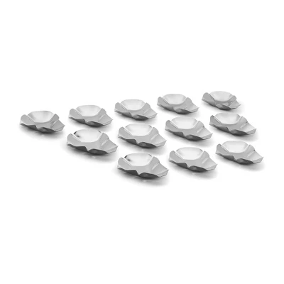 12pk Stainless Steel Oyster Shells - Outset 1 12pk Stainless Steel Oyster Shells - Outset