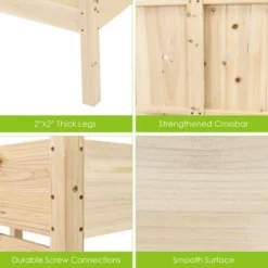 Costway 2 Tier Wooden Raised Garden Bed Elevated Planter Box W/Legs Drain Holes -Sunnydaze Decor Store GUEST c7d31b1b 4703 49e4 a538 abcf6db9c76d