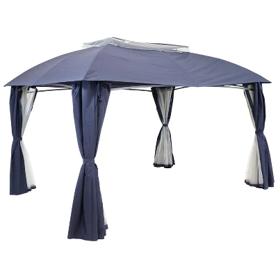 Sunnydaze Decor Sunnydaze Soft Top Rectangle Patio Gazebo With Screens And Privacy Walls For Backyard, Garden Or Deck - 10' X 13' 9 Sunnydaze Decor Sunnydaze Soft Top Rectangle Patio Gazebo With Screens And Privacy Walls For Backyard, Garden Or Deck - 10' X 13' - Image 9