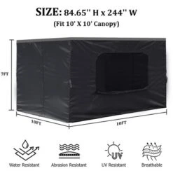 Aoodor Canopy Sidewall Replacement With 2 Side Zipper And Windows For 10' X 10' Pop Up Canopy Tent (Sidewall Only) -Sunnydaze Decor Store GUEST c8a7fea6 0faf 41d8 b91a 43cf3a1f46cd