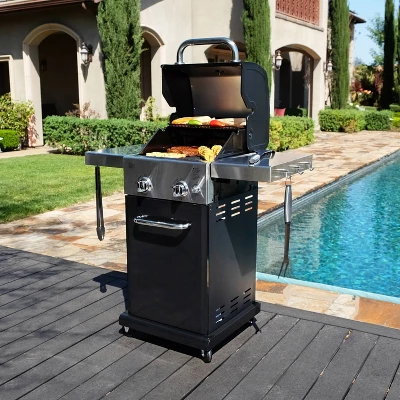 Permasteel 2-Burner Gas Grill With Foldable Side Tables 3 Permasteel 2-Burner Gas Grill With Foldable Side Tables - Image 3