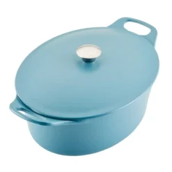Rachael Ray Premium RUST-RESISTANT Cast Iron Dutch Oven 6.5qt Agave Blue 23 Rachael Ray Premium RUST-RESISTANT Cast Iron Dutch Oven 6.5qt Agave Blue -Sunnydaze Decor Store GUEST c95f4cf7 0cb0 4e18 9992 fd757d879e88