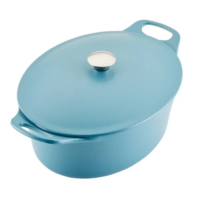 Rachael Ray Premium RUST-RESISTANT Cast Iron Dutch Oven 6.5qt Agave Blue 11 Rachael Ray Premium RUST-RESISTANT Cast Iron Dutch Oven 6.5qt Agave Blue - Image 11