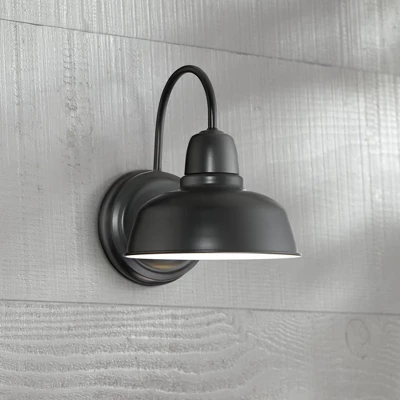 John Timberland Urban Barn Rustic Industrial Farmhouse Outdoor Wall Light Fixtures Set Of 2 Black Gooseneck Arm 11 1/4" For Post Exterior Barn Deck 8 John Timberland Urban Barn Rustic Industrial Farmhouse Outdoor Wall Light Fixtures Set Of 2 Black Gooseneck Arm 11 1/4" For Post Exterior Barn Deck - Image 8