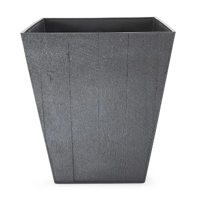 Suncast 1619GP4 16 X 18 Inch Farmington Decorative Indoor/Outdoor Lightweight Resin Rustic Wood Garden Planter For Plants And Flowers, Gray 4 Suncast 1619GP4 16 X 18 Inch Farmington Decorative Indoor/Outdoor Lightweight Resin Rustic Wood Garden Planter For Plants And Flowers, Gray - Image 4