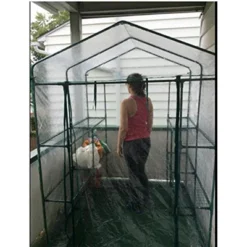 Nature Spring Walk-In PVC Greenhouse With 8 Shelves, Roll-Up Door And Steel Poles - Clear 9 Nature Spring Walk-In PVC Greenhouse With 8 Shelves, Roll-Up Door And Steel Poles - Clear -Sunnydaze Decor Store GUEST cab26efb a8be 483b 9243 8514c045f36b