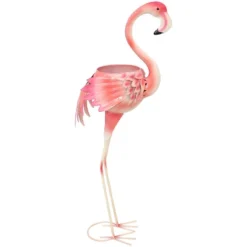 Sunnydaze Decor Sunnydaze Metal Pink Flamingo Outdoor Garden Statue With Flowerpot - 36" -Sunnydaze Decor Store GUEST cab5f4a2 391d 44d3 bbd9 78ffd750956c