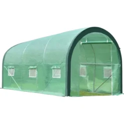 Aoodor 12ft. X 7ft. X 7ft. Outdoor Walk-in Large Tunnel Greenhouse 2 Roll-Up Zipper Door -Sunnydaze Decor Store GUEST cac39f28 6085 4de2 91f8 63d2d7a822e2