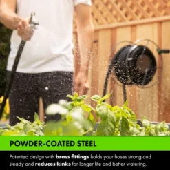 Yard Butler Swivel Hose Reel - Garden Hose Holder - Wall Mount - Heavy Duty With 90 Degree Pivot - ISRM-90 -Sunnydaze Decor Store GUEST cad6b393 41a2 4d34 b84e e18cca768ce5