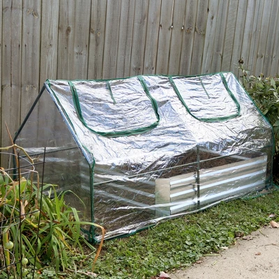 Sunnydaze Decor Sunnydaze Outdoor Portable Plant Shelter Mini Greenhouse With Double Zipper Doors And Cover - Clear 9 Sunnydaze Decor Sunnydaze Outdoor Portable Plant Shelter Mini Greenhouse With Double Zipper Doors And Cover - Clear - Image 9
