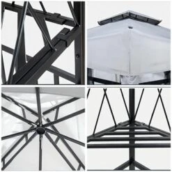 SUGIFT 10' X 10' Outdoor Patio Gazebo Canopy With Mesh Netting Sidewalls And Steel Frame - Light Gray 12 SUGIFT 10' X 10' Outdoor Patio Gazebo Canopy With Mesh Netting Sidewalls And Steel Frame - Light Gray -Sunnydaze Decor Store GUEST cd40efca c1fb 4c4f bad2 89dcbe7149c2