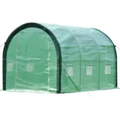 Aoodor 12ft. X 7ft. X 7ft. Outdoor Walk-in Large Tunnel Greenhouse 2 Roll-Up Zipper Door -Sunnydaze Decor Store GUEST ce79c764 be82 4f18 9a7f 106fd72bd4e9
