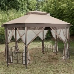 Costway 10' X 12' Octagonal Patio Gazebo Canopy Shelter Double Top W/Netting Sidewalls -Sunnydaze Decor Store GUEST cecbad64 10f7 411e 89ab 41f75c8224d8