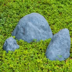 Gardenised Decorative Outdoor Weather-Resistant Artistic Artificial Faux Stone Rock, Garden Patio Granite Grey Fiberglass Stone -Sunnydaze Decor Store GUEST cf198546 a3d0 46f4 96cf 2c1cef1d7cf3