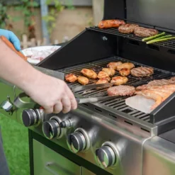 Captiva Designs E02GR001 Stainless Steel 4-Burner Propane Gas Grill With Side Burner And Side Tables 11 Captiva Designs E02GR001 Stainless Steel 4-Burner Propane Gas Grill With Side Burner And Side Tables -Sunnydaze Decor Store GUEST cf2d9db6 c1bb 4c10 8b6a 81f6699722bb