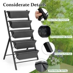Tangkula Outdoor 5-Tier Planter 4 FT Vertical Elevated Raised Garden Bed Planter Box Kit For Backyard Patio 10 Tangkula Outdoor 5-Tier Planter 4 FT Vertical Elevated Raised Garden Bed Planter Box Kit For Backyard Patio -Sunnydaze Decor Store GUEST d0bdb180 7283 4fa9 8129 67e9a37cfe6e