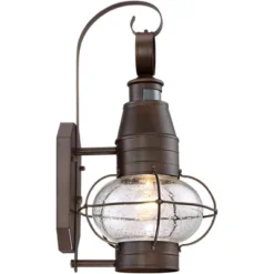 John Timberland Galt Rustic Outdoor Wall Light Fixture Oil Rubbed Bronze Motion Sensor Dusk To Dawn 19 3/4" Clear Seedy Glass For Post Exterior Barn -Sunnydaze Decor Store GUEST d20968a1 1073 4bf0 a20b 94c95e1393d6
