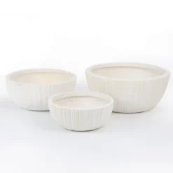 Aoodor Vretical Stripe Texture Bowl Plant Pots With Drain Hole Set Of 3, Flower Pots Outdoor&Indoor,Magnesium Oxide Planter 16 Aoodor Vretical Stripe Texture Bowl Plant Pots With Drain Hole Set Of 3, Flower Pots Outdoor&Indoor,Magnesium Oxide Planter -Sunnydaze Decor Store GUEST d2d998ea 69e7 4235 92e7 c400ed242d21