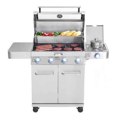4-Burner Propane Stainless Steel Gas Grill With ClearView Lid Model 41847NG - Monument Grills 4 4-Burner Propane Stainless Steel Gas Grill With ClearView Lid Model 41847NG - Monument Grills - Image 4