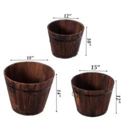 Gardenised Rustic Wooden Whiskey Barrel Planter With Durable Medal Handles And Drainage Holes - Perfect For Indoor And Outdoor Use 15 Gardenised Rustic Wooden Whiskey Barrel Planter With Durable Medal Handles And Drainage Holes - Perfect For Indoor And Outdoor Use -Sunnydaze Decor Store GUEST d3ec5aae c9c0 48ac a771 3148bfa208ab