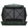Gazelle GG500GR 4 Person 5 Sided Outdoor Portable Pop Up Water And UV Resistant Gazebo Screened Tent With Carry Bag And Stakes, Alpine Green