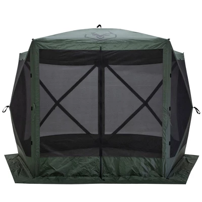 Gazelle GG500GR 4 Person 5 Sided Outdoor Portable Pop Up Water And UV Resistant Gazebo Screened Tent With Carry Bag And Stakes, Alpine Green 1 Gazelle GG500GR 4 Person 5 Sided Outdoor Portable Pop Up Water And UV Resistant Gazebo Screened Tent With Carry Bag And Stakes, Alpine Green