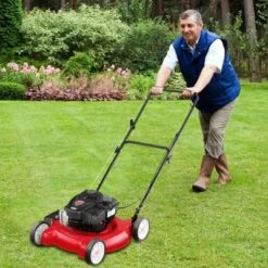 Yard Machines Gas Powered Push Lawn Mower With 125cc Engine Oil And 20 Inch Steel Cutting Deck With Side Discharge For Outdoor Yards -Sunnydaze Decor Store GUEST d5441320 d1c1 4ff4 b1a3 52793e12811c