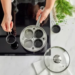 Demeyere Resto 4-cup Stainless Steel Egg Poacher Set -Sunnydaze Decor Store GUEST d5fa9f6e 7bcf 4cd5 8911 783ae59f4799