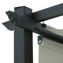 Aoodor 10 X 10 Ft Outdoor Pergola With Retractable Canopy, Aluminum Frame, 4 Pieces Patio Sun Shade Shelter For Backyard, Deck 12 Aoodor 10 X 10 Ft Outdoor Pergola With Retractable Canopy, Aluminum Frame, 4 Pieces Patio Sun Shade Shelter For Backyard, Deck -Sunnydaze Decor Store GUEST d62ddd1d 6bbd 49fc acf4 e4b5bd6a0827 1