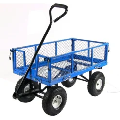 Sunnydaze Decor Sunnydaze Outdoor Lawn And Garden Heavy-Duty Durable Steel Mesh Utility Wagon Cart With Removable Sides -Sunnydaze Decor Store GUEST d7f9dba3 248e 4bf7 8980 5d7321c11215