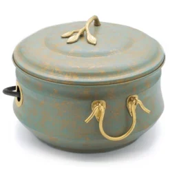 Steel Sedona Hose Pot With Lid - Green - Good Directions -Sunnydaze Decor Store GUEST d8254ee1 17d4 4c27 a89d fd30d3ffb201