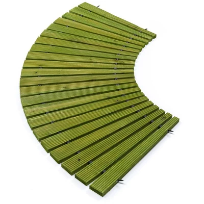 Roll-Out Curved Green Hardwood Garden And Yard Pathway, 6'L X 18"W 1 Roll-Out Curved Green Hardwood Garden And Yard Pathway, 6'L X 18"W