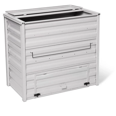 Gardener's Supply Company Demeter Metal Compost Bin | Weatherproof Powder-Coated Galvanized Steel Large Outdoor Composter | 36"W X 20"D X 32"H - Steel 1 Gardener's Supply Company Demeter Metal Compost Bin | Weatherproof Powder-Coated Galvanized Steel Large Outdoor Composter | 36"W X 20"D X 32"H - Steel