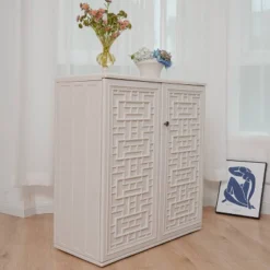 WELLFOR Outdoor HDPE Patio Storage Cabinet With 2 Shelves - Beige 11 WELLFOR Outdoor HDPE Patio Storage Cabinet With 2 Shelves - Beige -Sunnydaze Decor Store GUEST da2cb51c 9cfa 4548 8c36 ff4bed88ddc8