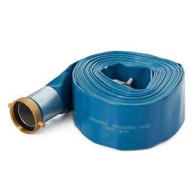 Apache 98138065 3 Inch Diameter 50 Foot Length 55 PSI Polyester Reinforced PVC Lay Flat Pool Sump Pump Hose With Aluminum Quick-Shank Connections Blue 2 Apache 98138065 3 Inch Diameter 50 Foot Length 55 PSI Polyester Reinforced PVC Lay Flat Pool Sump Pump Hose With Aluminum Quick-Shank Connections Blue - Image 2