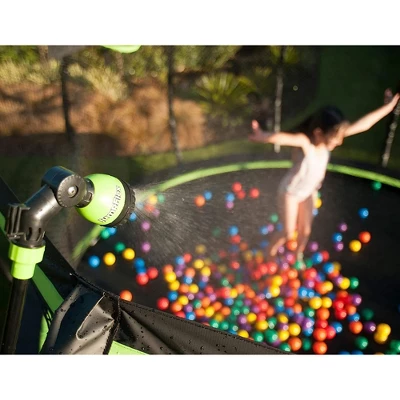 JumpFlex AquaJet Multi-Spray Sprinkler Water Hose Attachment For Outdoor Trampolines With Adjustable Head And 6 Spray Settings, Black/Green 2 JumpFlex AquaJet Multi-Spray Sprinkler Water Hose Attachment For Outdoor Trampolines With Adjustable Head And 6 Spray Settings, Black/Green - Image 2