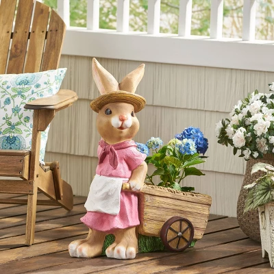 Christopher Knight Home 22" Wide Wallen Concrete Outdoor Novelty Rabbit Planter Pink/Brown 1 Christopher Knight Home 22" Wide Wallen Concrete Outdoor Novelty Rabbit Planter Pink/Brown