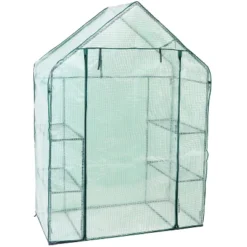 Sunnydaze Decor Sunnydaze Outdoor Portable Tiered Growing Rack Deluxe Walk-In Greenhouse With Roll-Up Door - 4 Shelves - Green -Sunnydaze Decor Store GUEST dbf71cc5 e1ca 463b b2d4 91231c3ea4c3