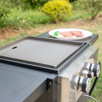 Captiva Designs E02GR010 2-Burner Propane Gas Flat Top Grill And Griddle - Black 4 Captiva Designs E02GR010 2-Burner Propane Gas Flat Top Grill And Griddle - Black - Image 4