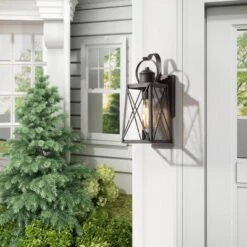 2pk 12.5" Metal/Glass "X" Outdoor Wall Lamps Rusty - LNC -Sunnydaze Decor Store GUEST dfe37ad5 9b54 4316 a8a2 d4e5ab2b5331