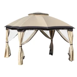 Outsunny 10' X 12' Outdoor Gazebo, Patio Gazebo Canopy Shelter W/ Double Vented Roof, Zippered Mesh Sidewalls, Solid Steel Frame 10 Outsunny 10' X 12' Outdoor Gazebo, Patio Gazebo Canopy Shelter W/ Double Vented Roof, Zippered Mesh Sidewalls, Solid Steel Frame -Sunnydaze Decor Store GUEST e0b1a721 ae5c 42af abbb fc120f301491