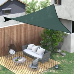 Outsunny 20' X 16' Sun Shade Sail Rectangle Sail Shade Canopy For Outdoor Patio Deck Yard