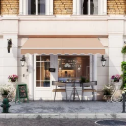 Costway 10' X 8' Retractable Awning Patio Sun Shade W/Crank Handle 10 Costway 10' X 8' Retractable Awning Patio Sun Shade W/Crank Handle -Sunnydaze Decor Store GUEST e21ab0d5 4671 43dc b3fa ec6057850cc5